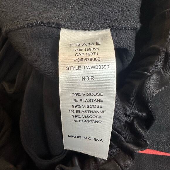 Frame Black Satin Joggers Elastic Waist sz XS NWOT - Picture 10 of 13